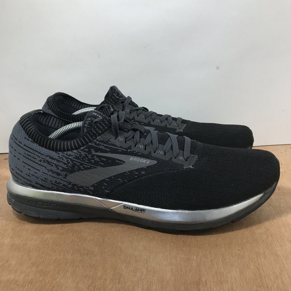 Brooks Men's Ricochet Running Sneakers Shoes Black 1102931D049 Size 12.5